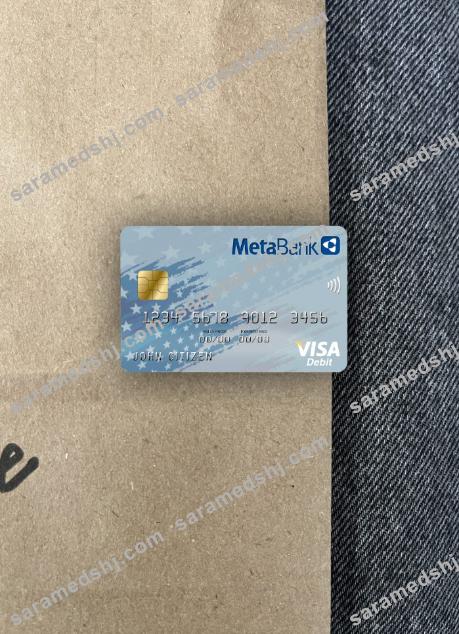 USA South Dakota Metabank visa card photolook front